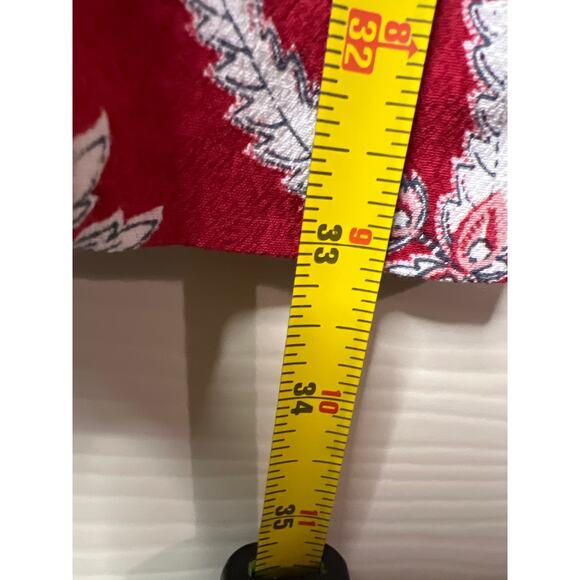 LOFT Outlet Swing Dress Red Tropical Floral Print Halter Sleeveless Size XXSP - Picture 6 of 6